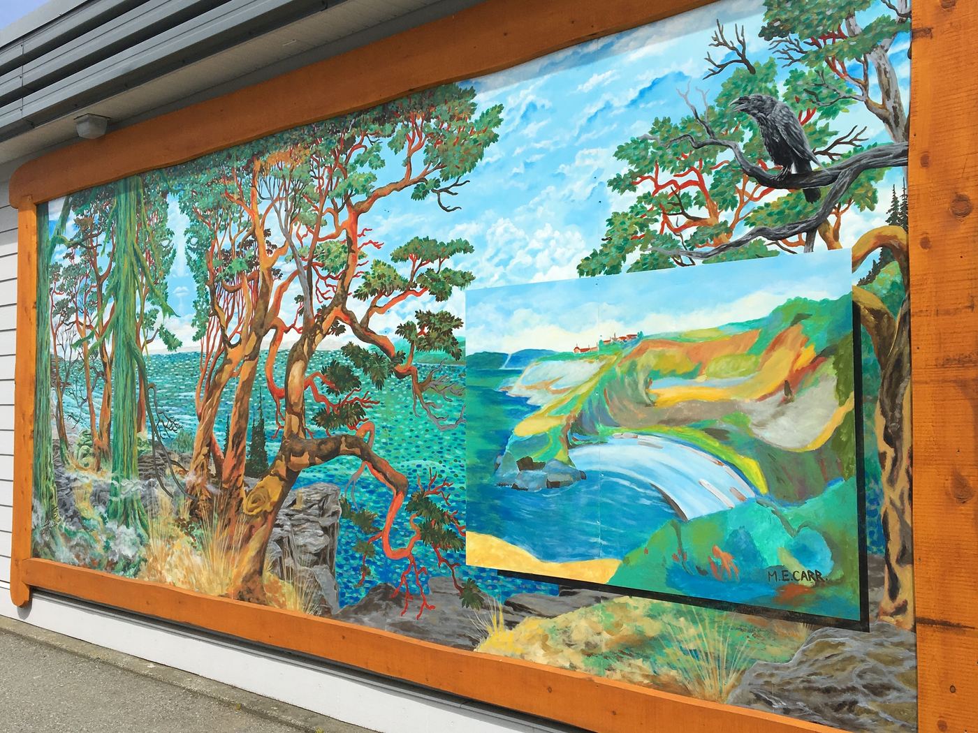 One of the painted murals in downtown Chemainus